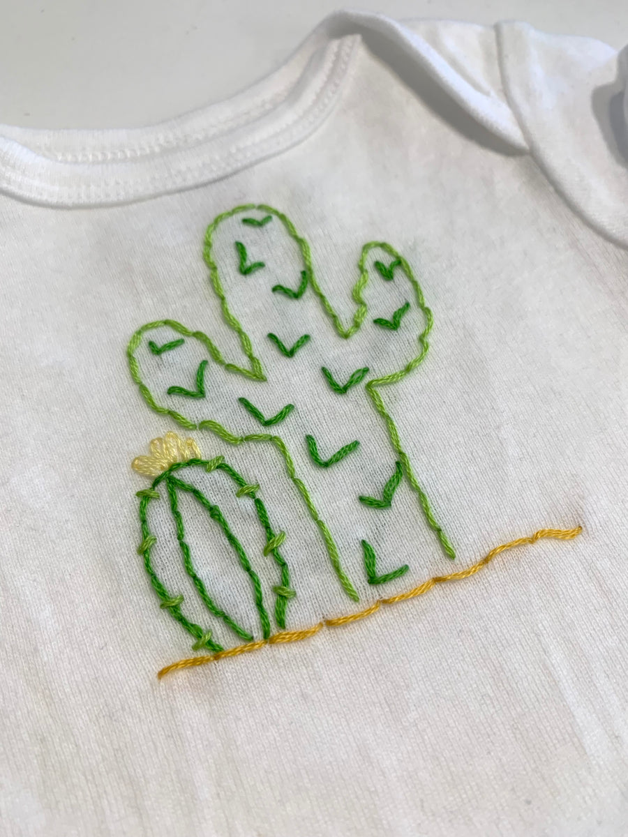 Embroidered Cactus Onesie – Studio 223 AZ