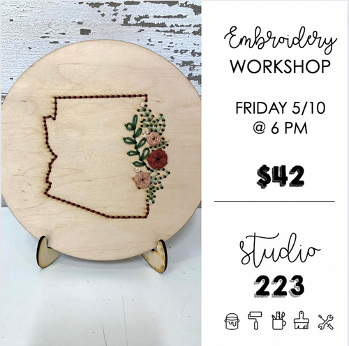 May 10 at 6pm | Embroidery Workshop