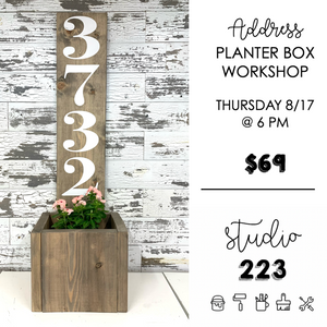 August 17 at 6pm | Address Planter Box Workshop
