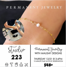 December 21 at 3:00pm-6:00pm | Permanent Jewelry Workshop with Malisay Designs