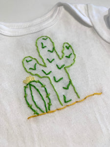 Embroidered Cactus Onesie