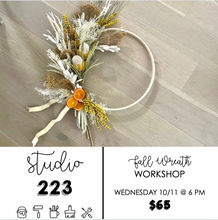 October 11 at 6pm | Fall Wreath Workshop