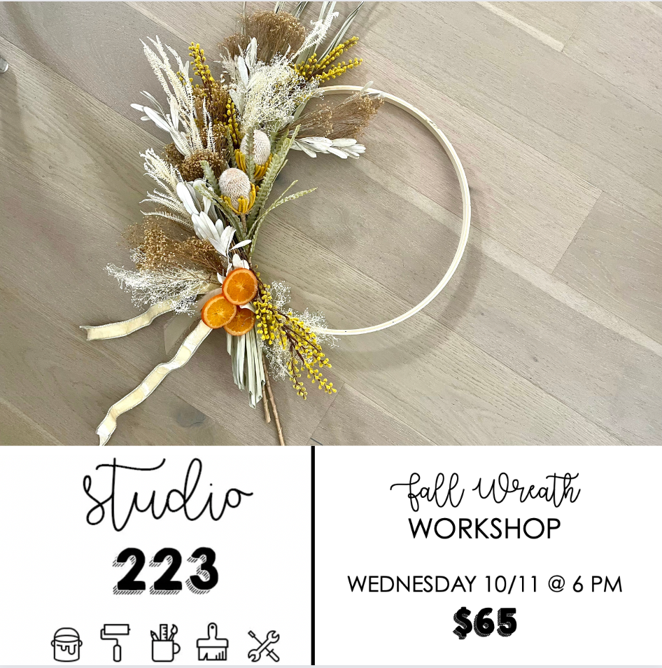 October 11 at 6pm | Fall Wreath Workshop