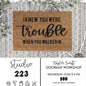 October 25 at 6pm | Taylor Swift Doormat Workshop