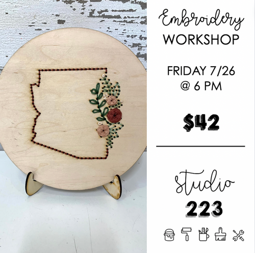 July 26 at 6pm | Embroidery Workshop