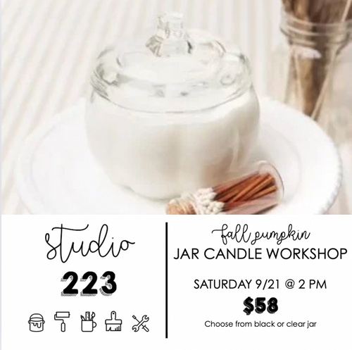 September 21 at 2pm | Fall Pumpkin Jar Candle Workshop