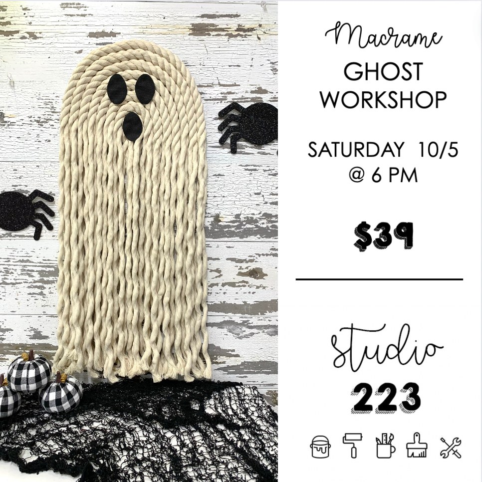 October 05 at 6pm | Macrame Ghost Workshop