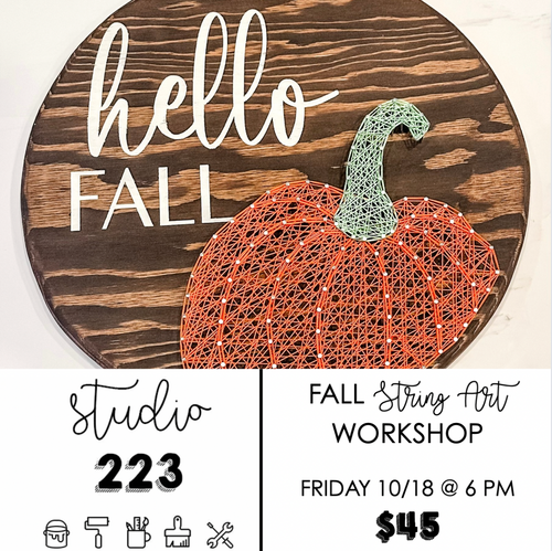 October 18 at 6pm | Fall String Art Workshop