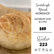 March 22 at 2pm | Sourdough Bread Making Workshop