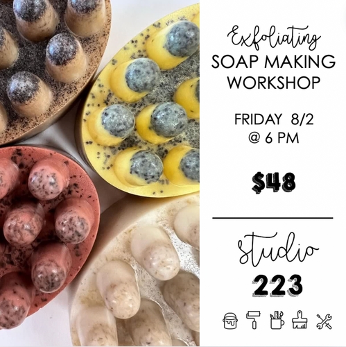 August 02 at 6pm | Exfoliating Soap Making Workshop