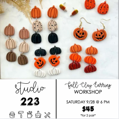 September 28 at 6pm | Clay Earring Workshop