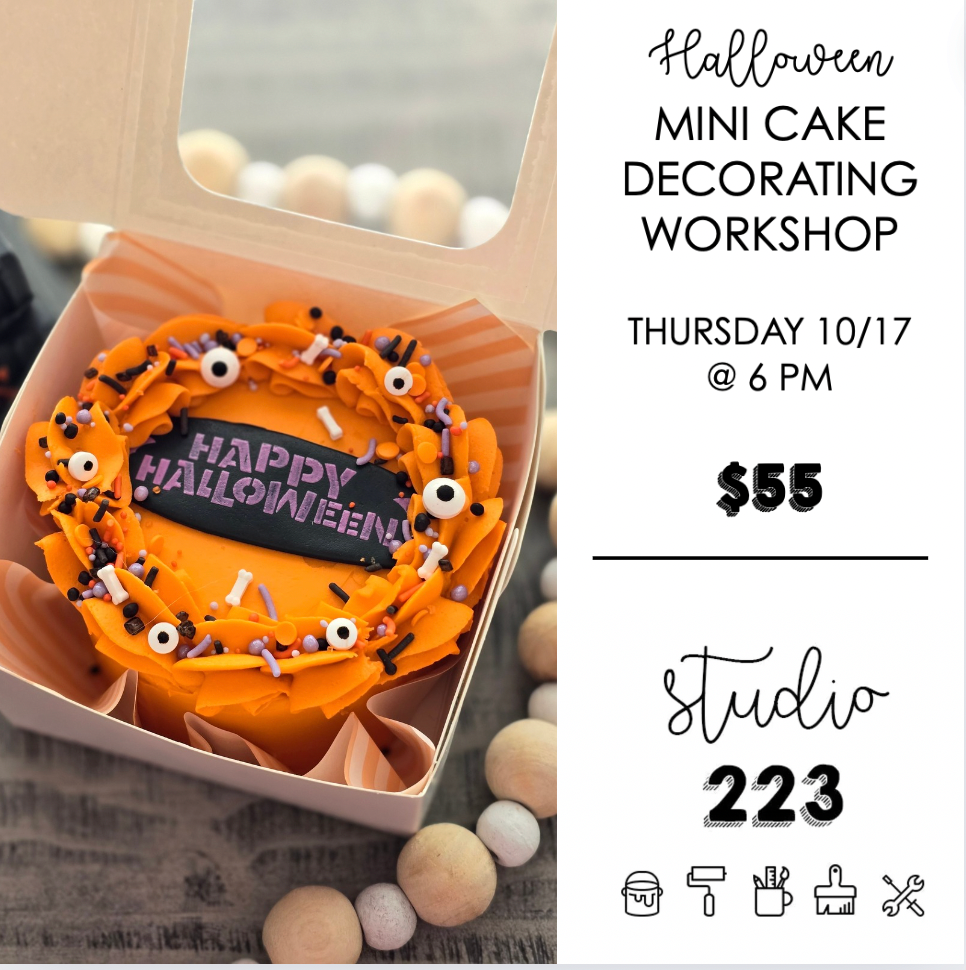 October 17 at 6pm | Halloween Mini Cake Decorating Workshop