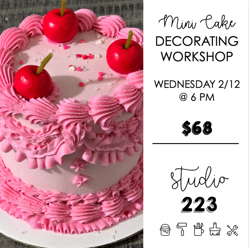 February 12 at 6pm | Mini Cake Decorating Workshop