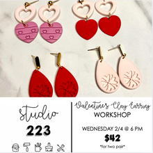 February 04 at 6pm | Valentine's Clay Earring Workshop