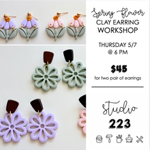 May 07 at 6pm | Spring Flower Clay Earring Workshop