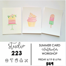 June 19 at 6pm | Summer Card Watercolor Workshop
