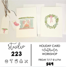 July 17 at 6pm | Holiday Card Watercolor Workshop