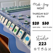 August 27 at 6pm | Mah-Jong Night
