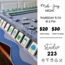 September 10 at 6pm | Mah-Jong Night