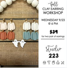 September 23 at 6pm | Fall Clay Earring Workshop