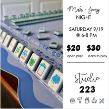 September 19 at 6pm | Mah-Jong Night