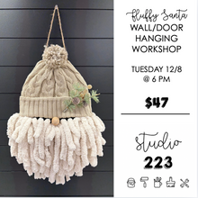 December 08 at 6pm | Fluffy Santa Wall/Door Hanging Workshop