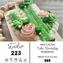 September 19 at 6pm | Mini Cactus Cake Decorating Workshop