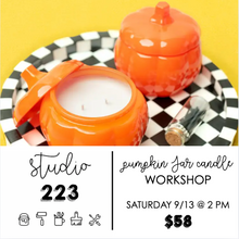 September 13 at 2pm | Pumpkin Jar Candle Workshop