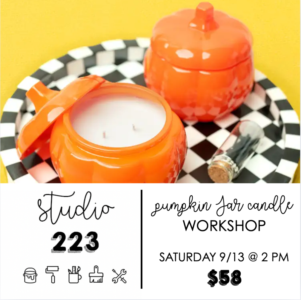 September 13 at 2pm | Pumpkin Jar Candle Workshop