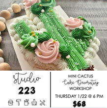 January 22 at 6pm | Mini Cactus Cake Decorating Workshop
