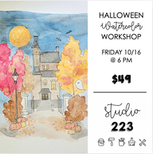October 16 at 6pm | Halloween Watercolor Workshop
