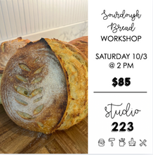 October 03 at 2pm | Sourdough Bread Making Workshop
