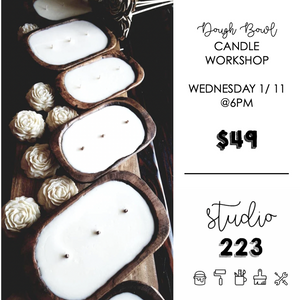 January 11 at 6pm | Dough Bowl Candle Workshop