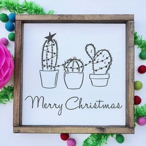 Merry Christmas w/ Cacti