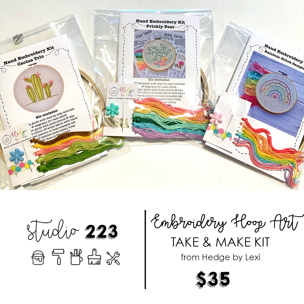Embroidered Hoop Art | Take and Make Kit